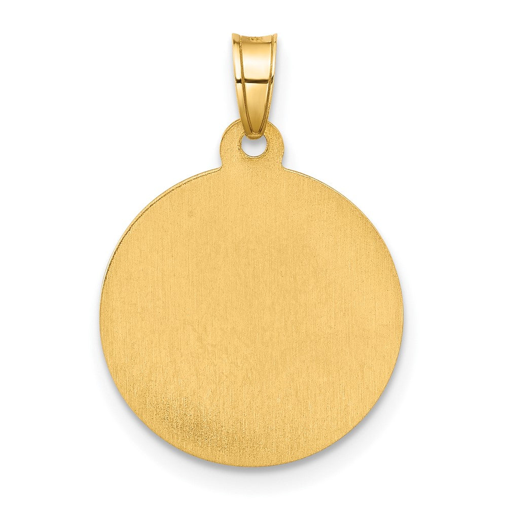 14K and White Rhodium Hollow Our Lady of Mt Carmel Medal