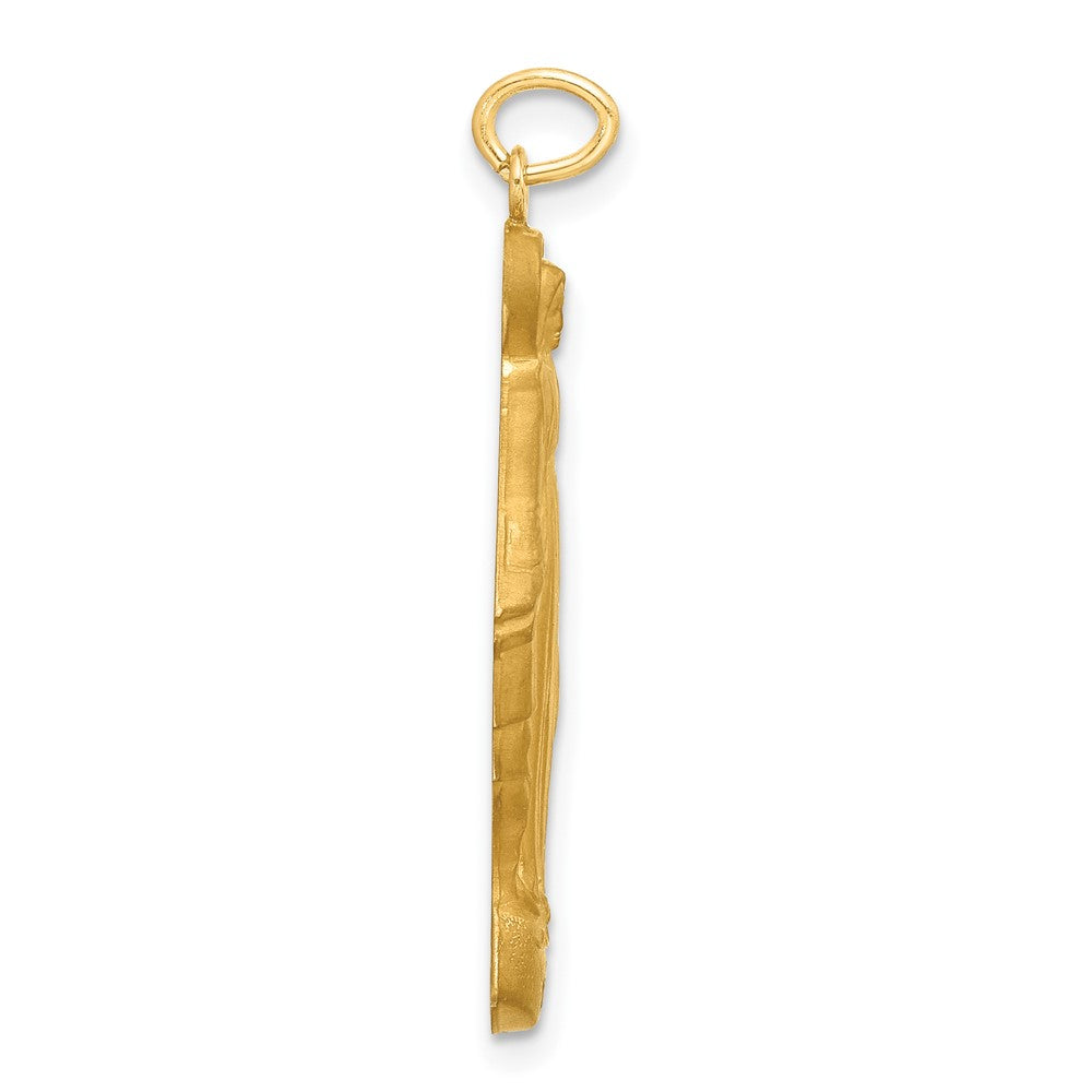 14k Hollow Miraculous Mary Plain Back Figure Charm
