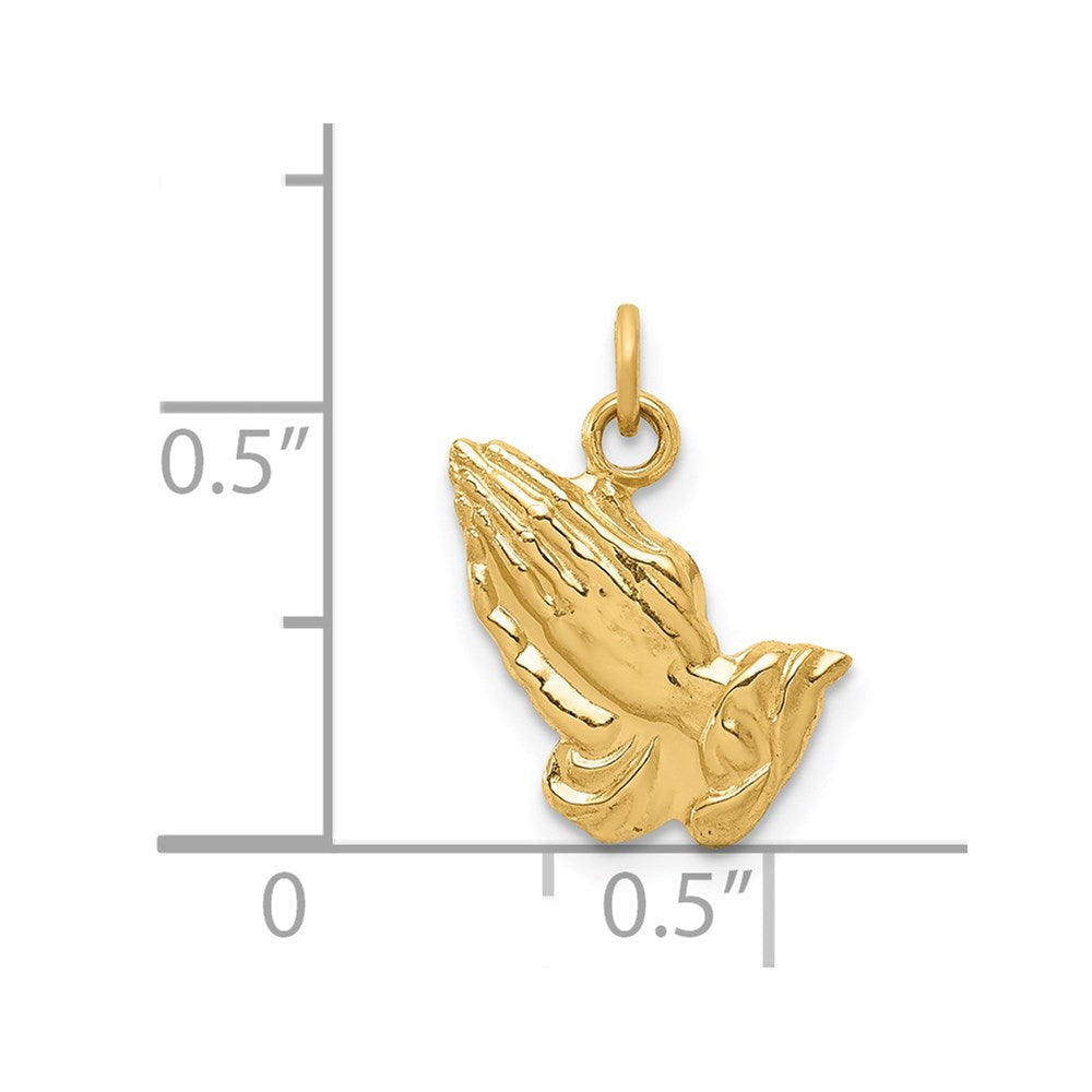 14k Praying Hands Charm