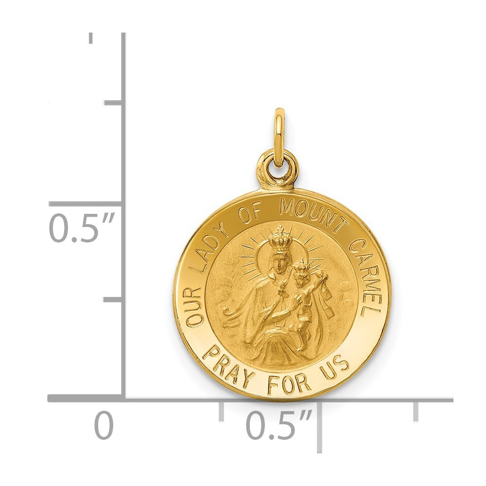 14k Our Lady of Mount Carmel Medal Charm