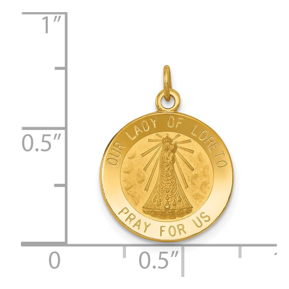 14k Our Lady of Loreto Medal Charm