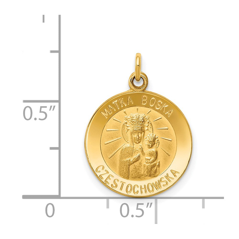 14k Matka Boska Medal Charm