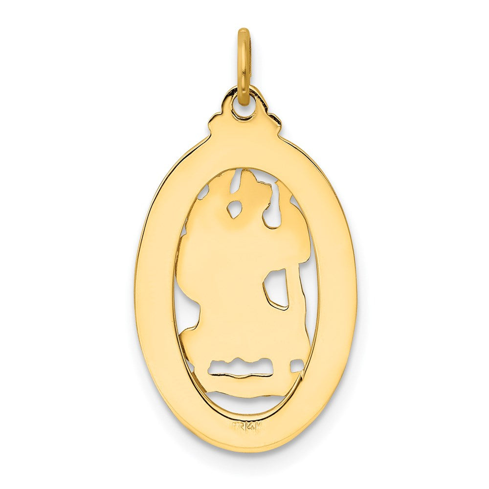 14k Saint Christopher Medal Pendant