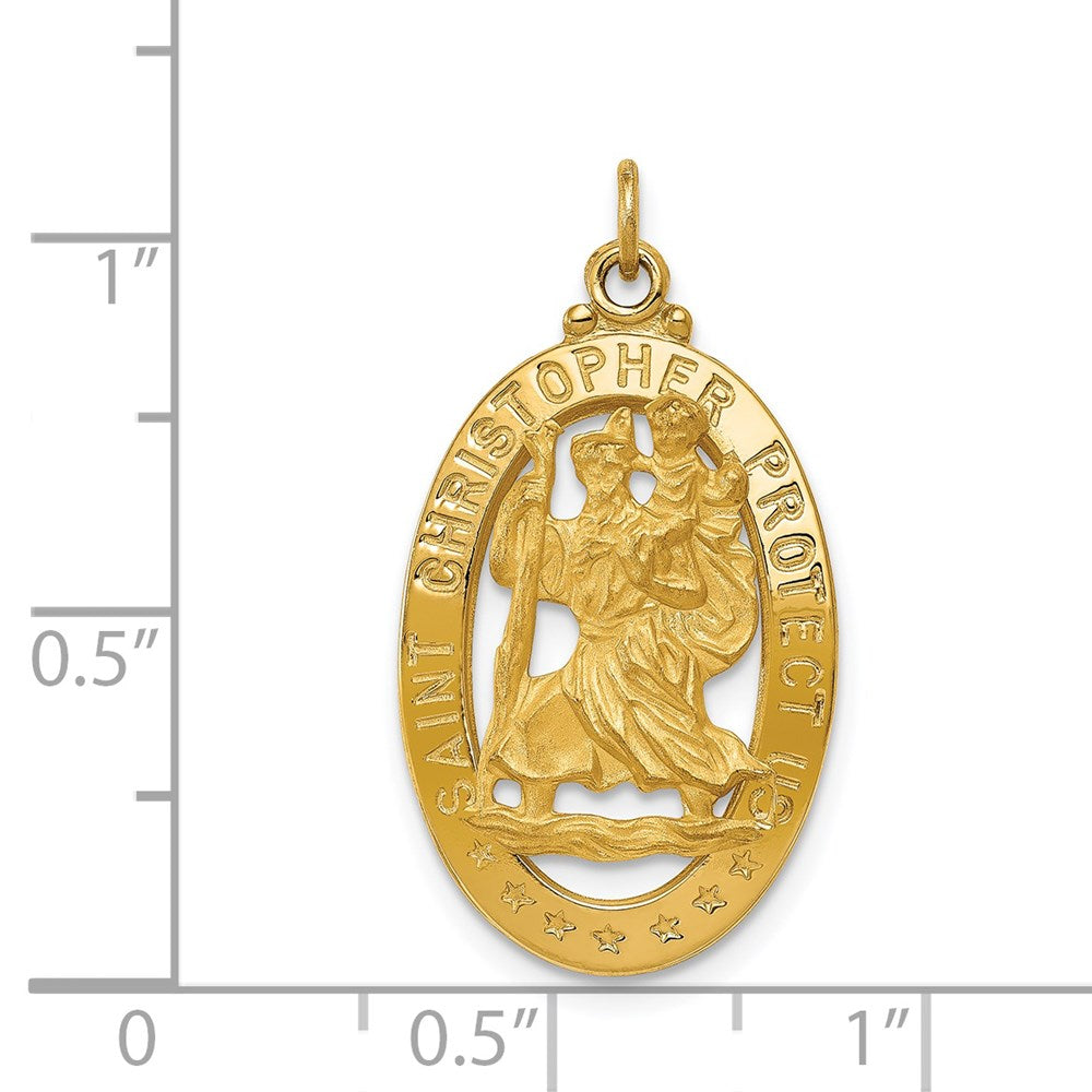 14k Saint Christopher Medal Pendant