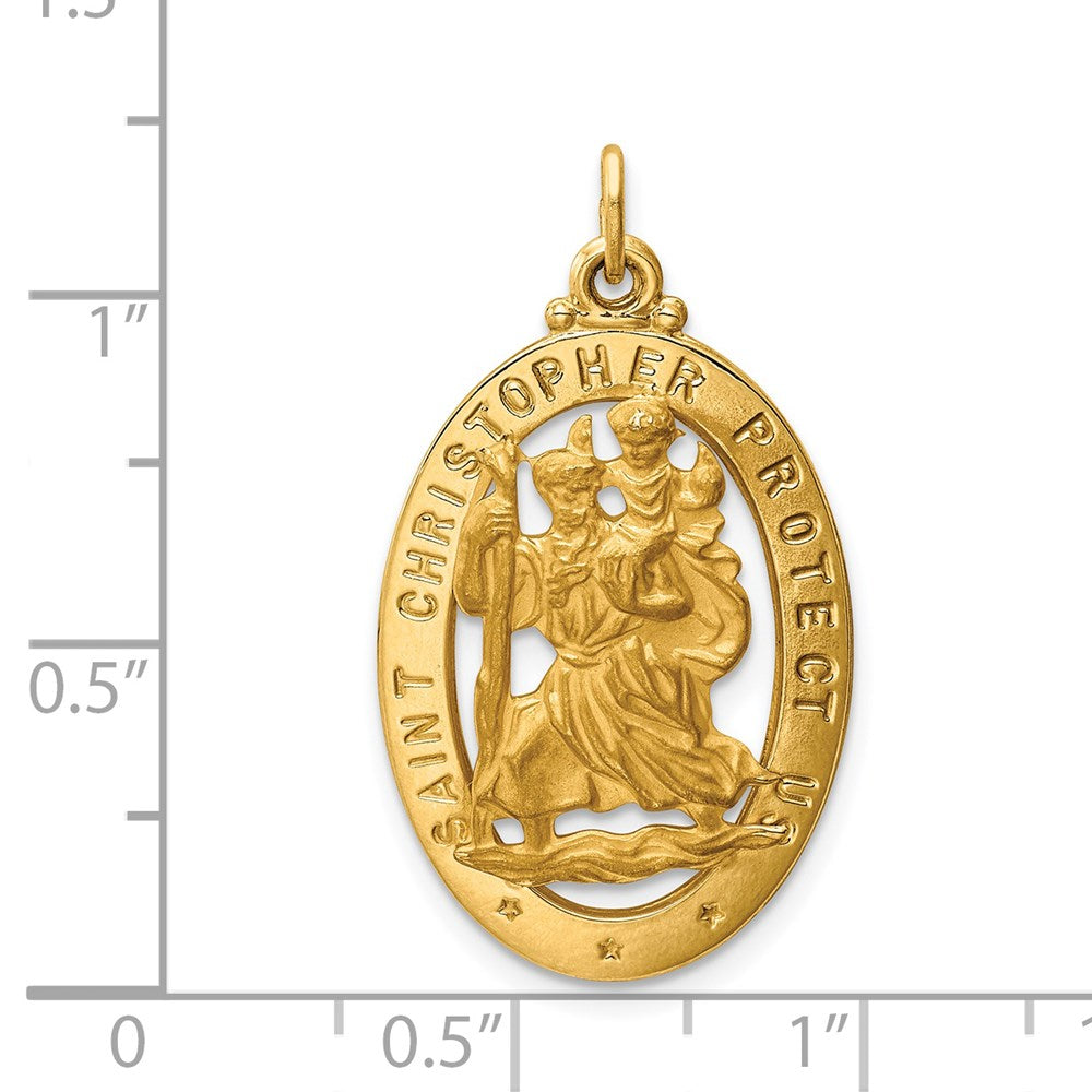 14k Saint Christopher Medal Pendant