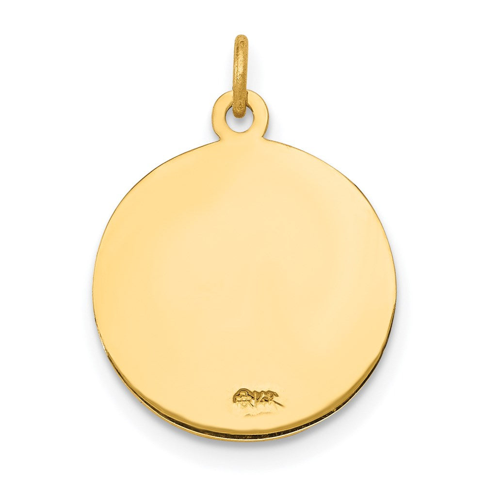 14k Guardian Angel Medal Charm