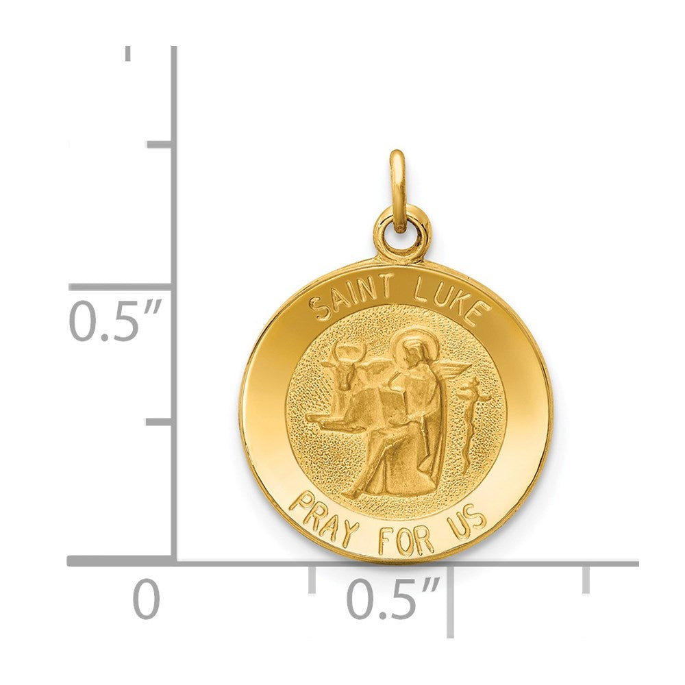 14k Saint Luke Medal Charm