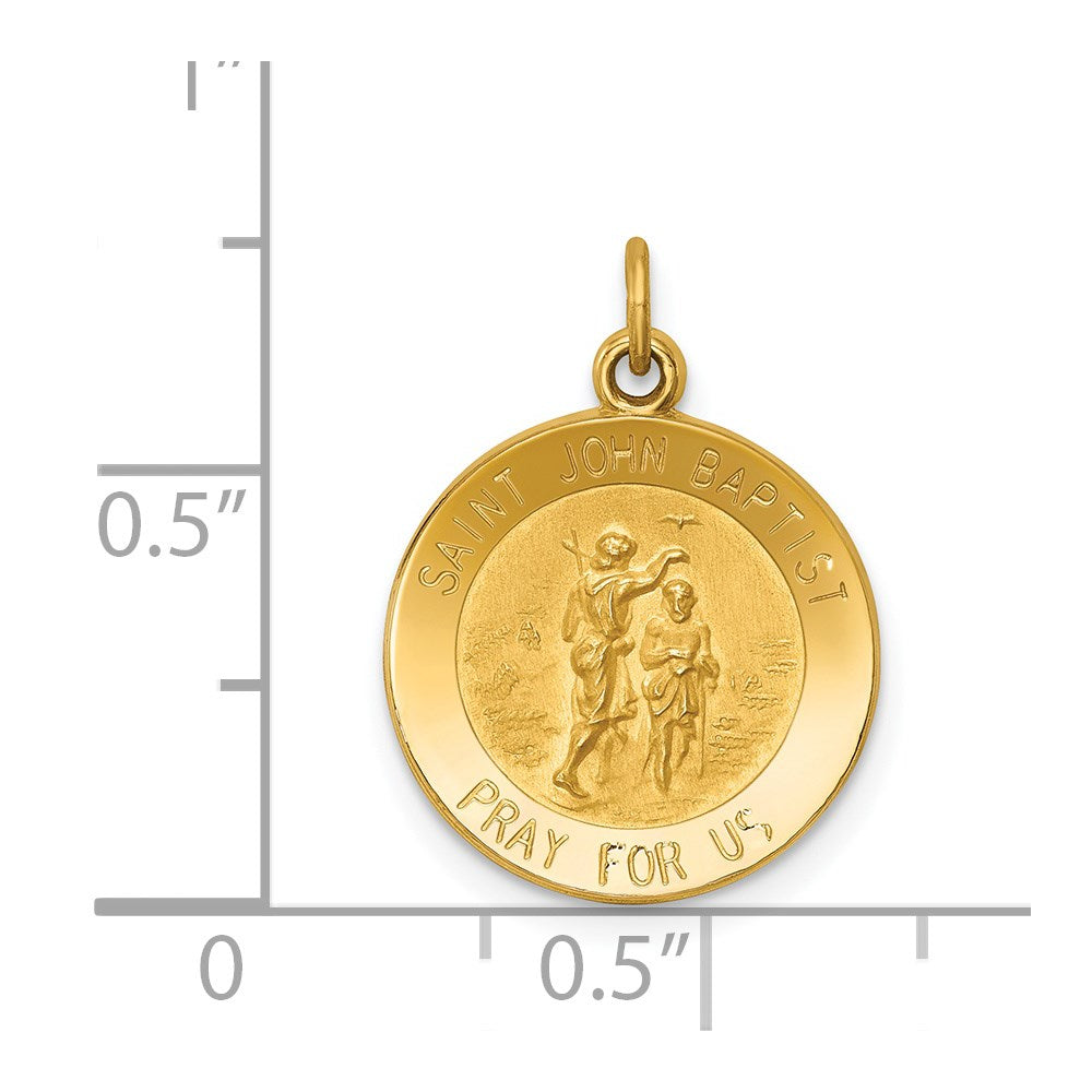 14k Saint John Baptist Medal Charm
