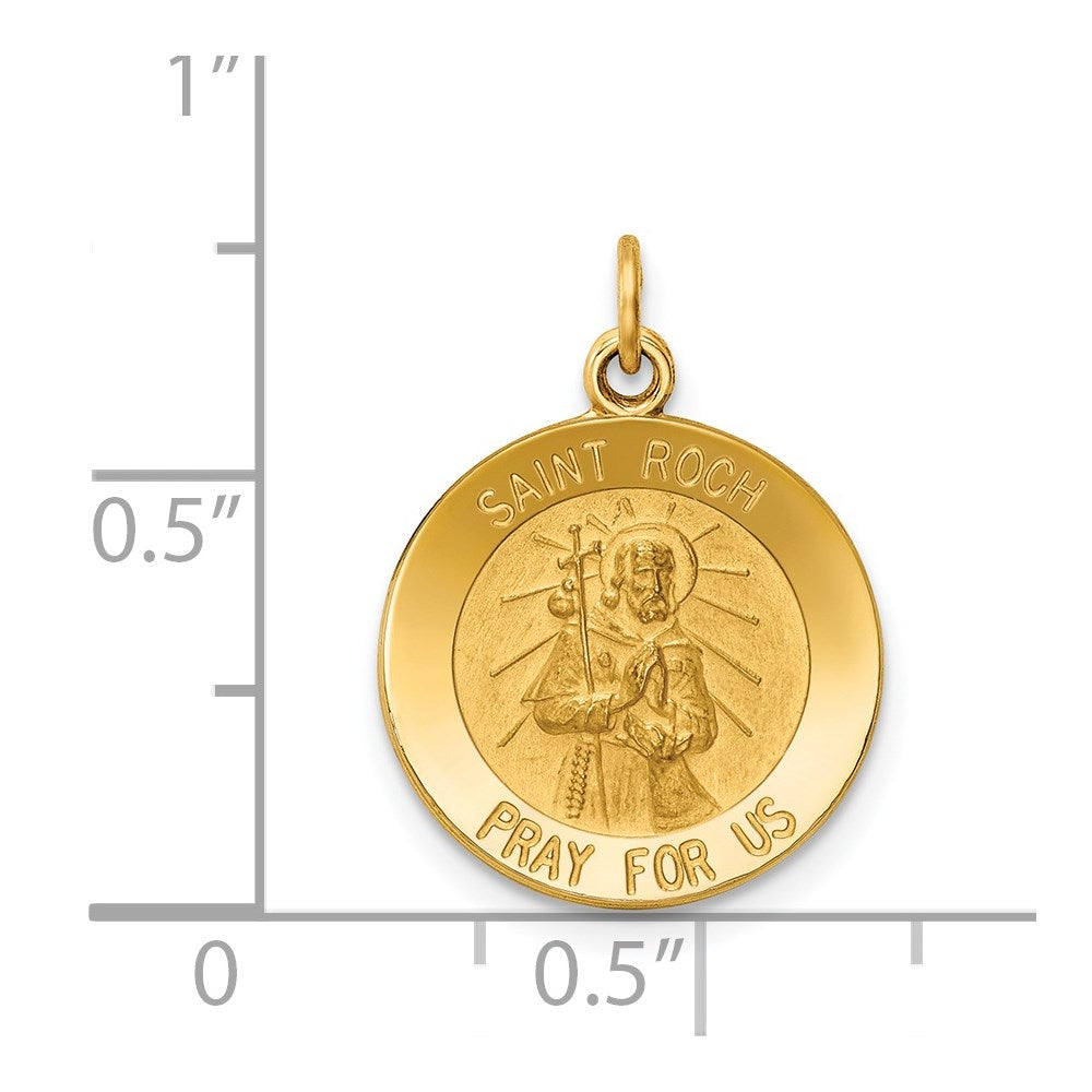 14k Saint Roch Medal Charm