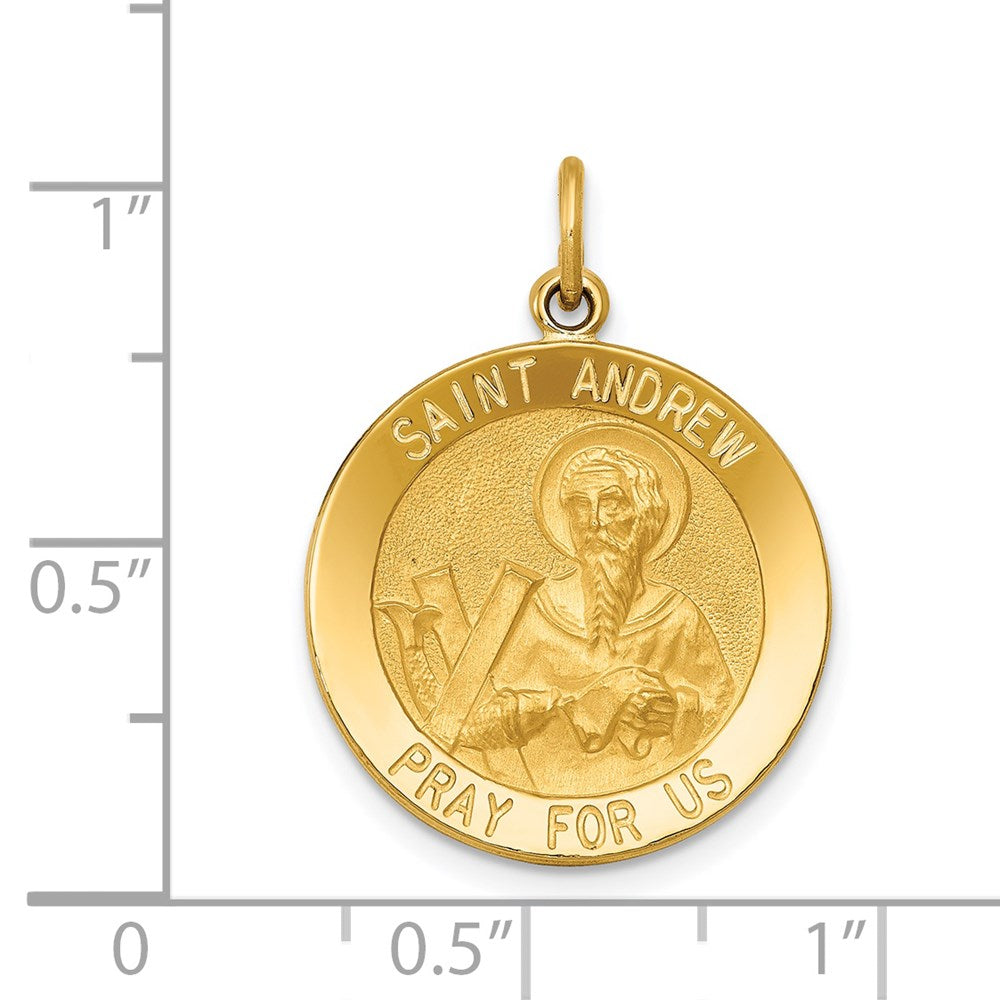 14k Saint Andrew Medal Pendant