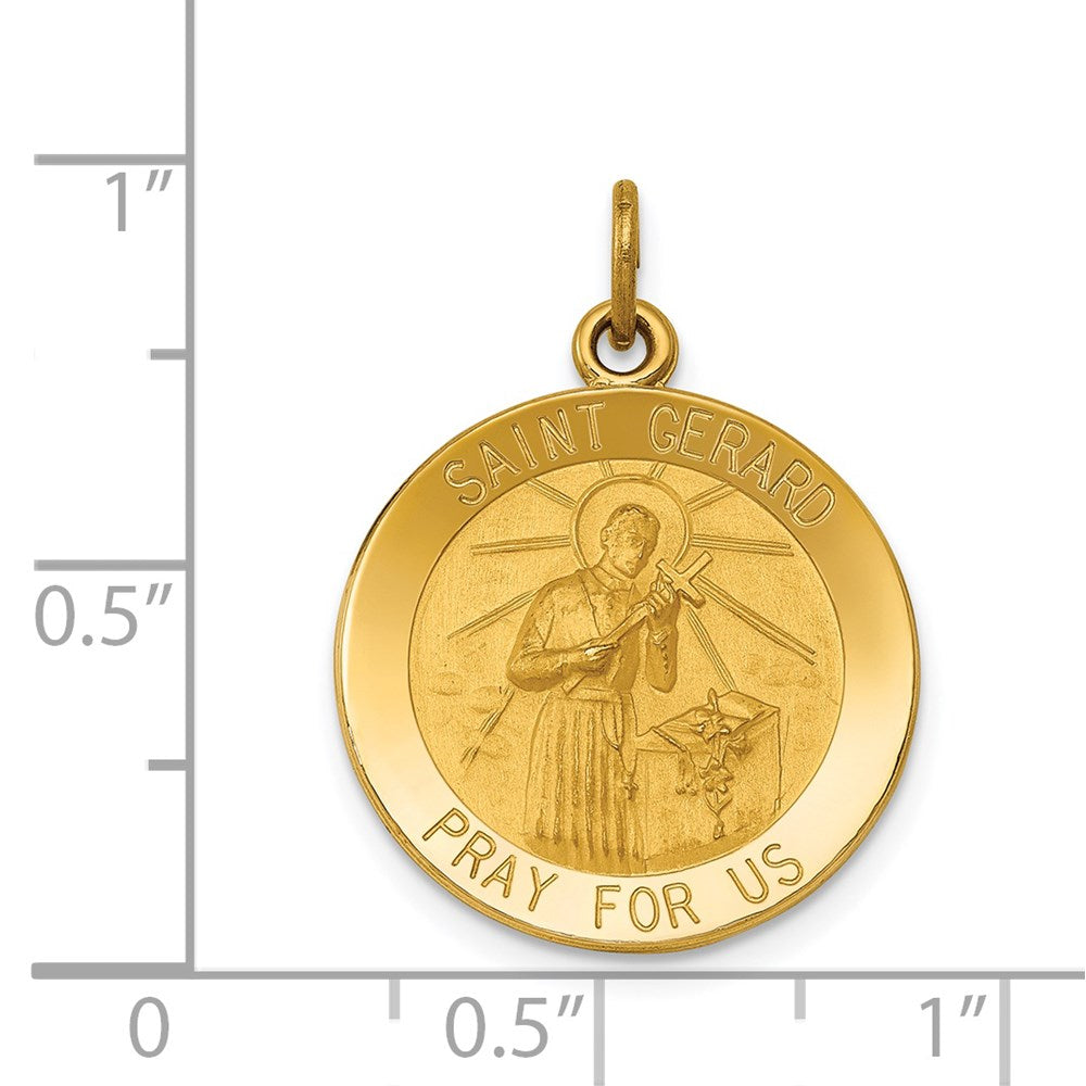 14k Saint Gerard Medal Pendant