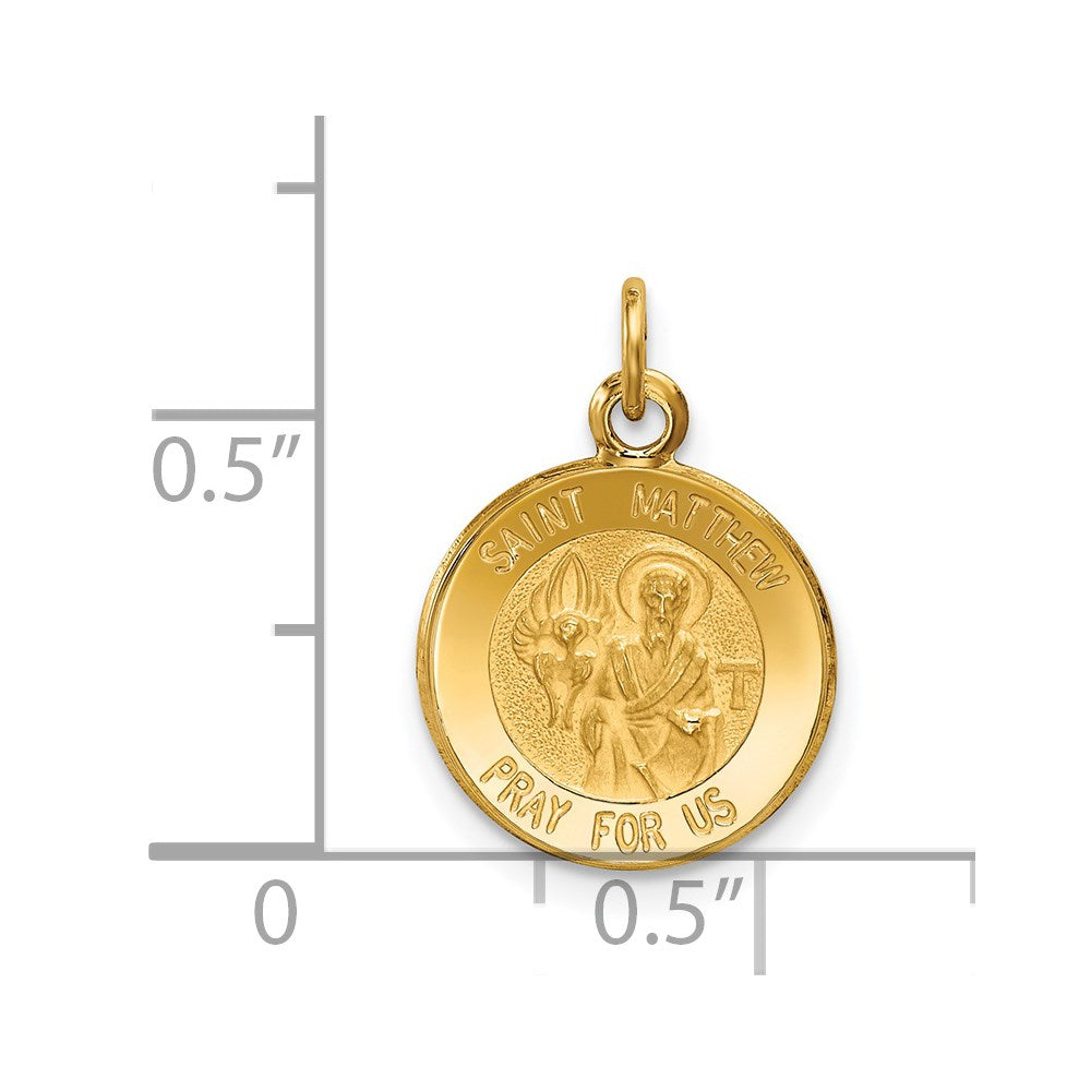 14k Saint Matthew Medal Charm