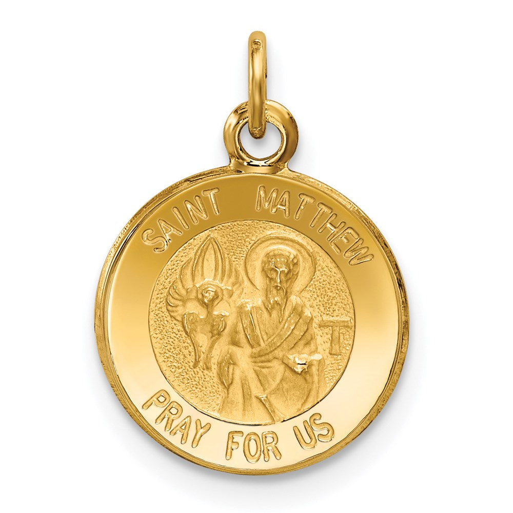 14k Saint Matthew Medal Charm