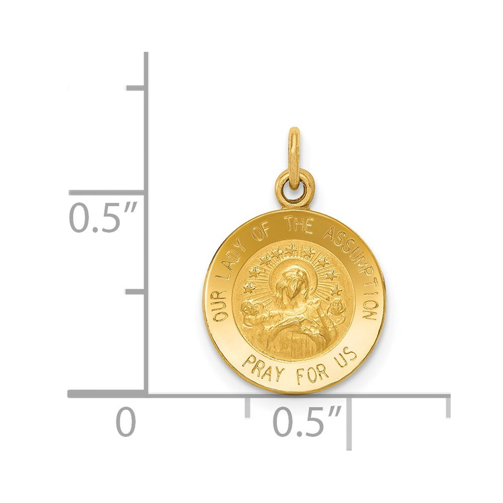 14k Our Lady Of The Assumption Medal Charm