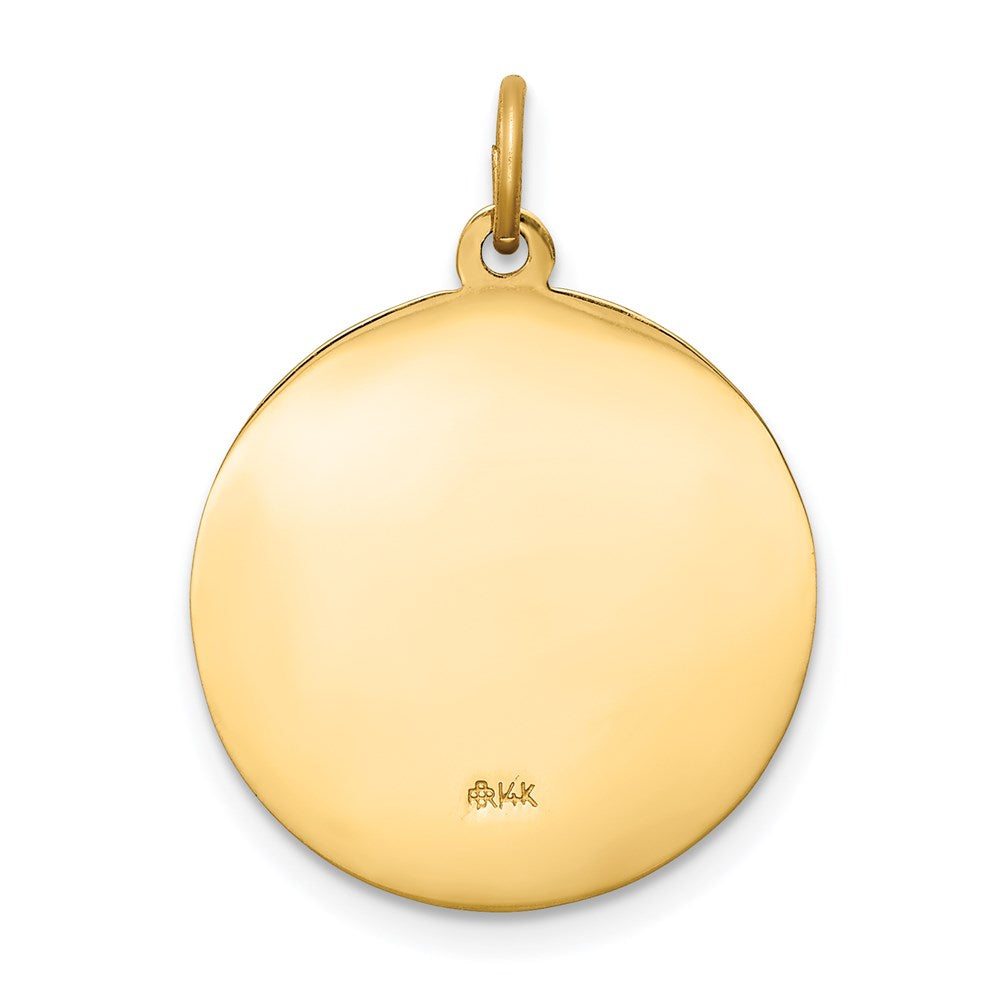 14k Saint Luke Medal Pendant