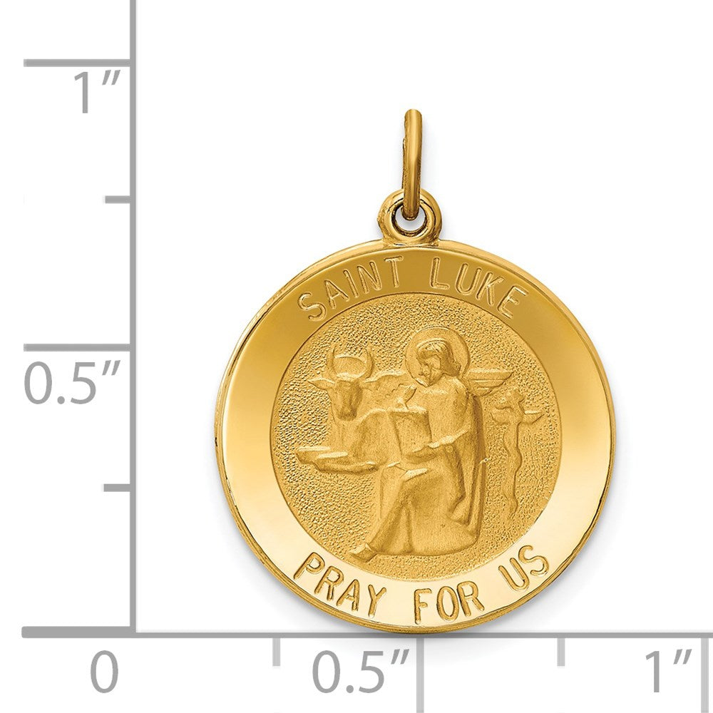 14k Saint Luke Medal Pendant