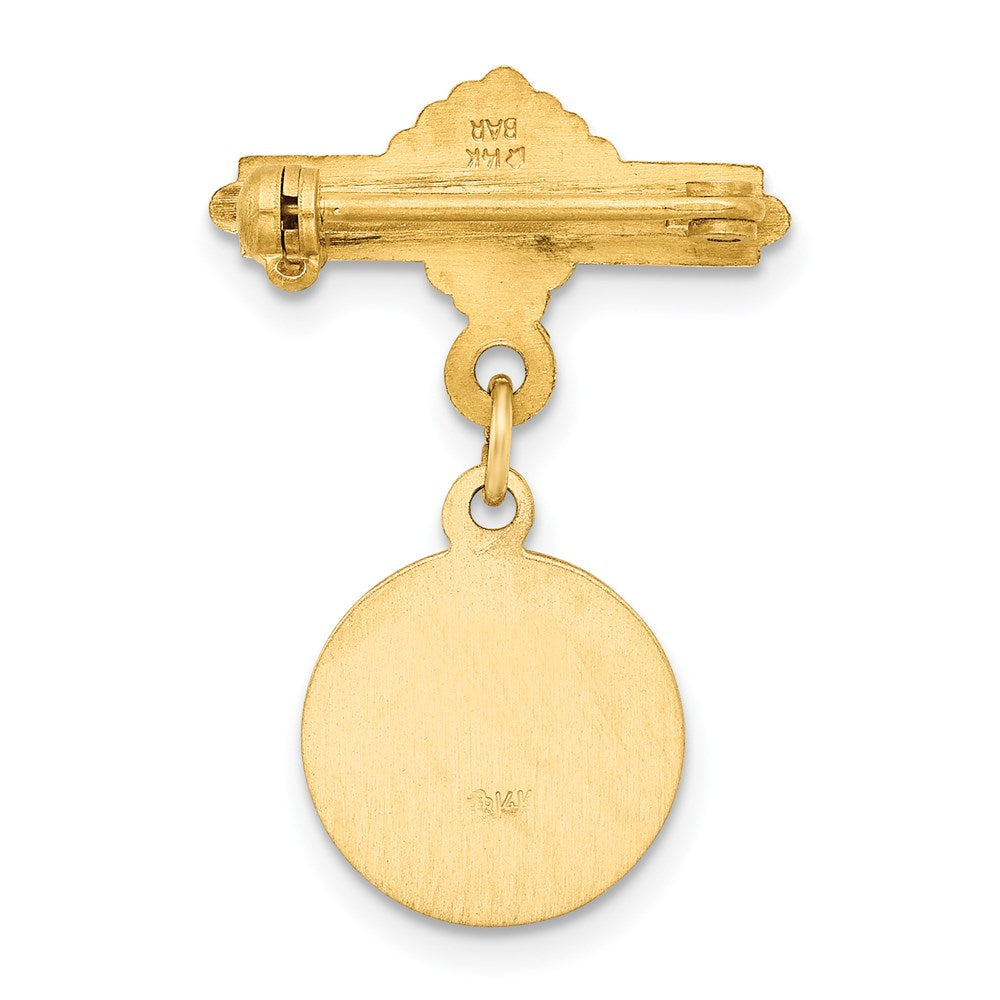 14k Our Lady of Guadalupe Medal Pin