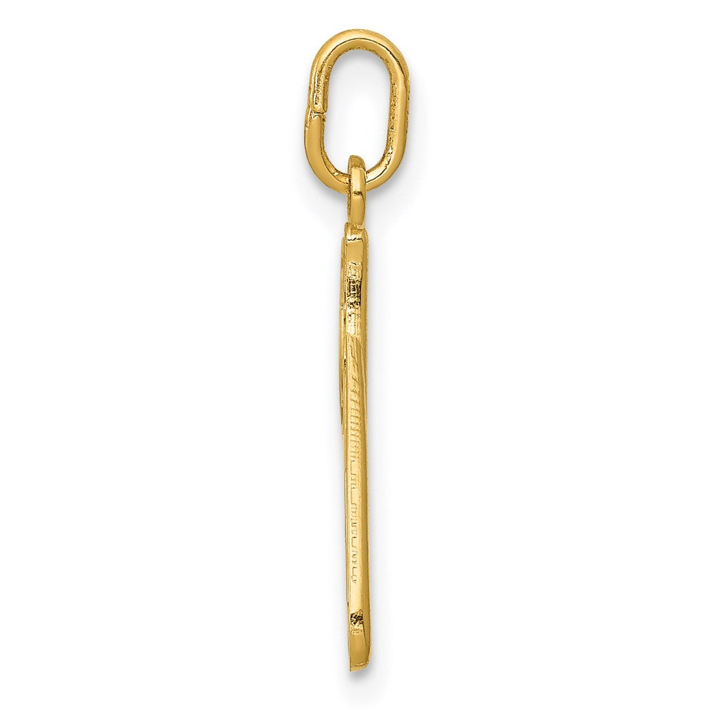 14k Yellow Gold Letter P Initial Charm