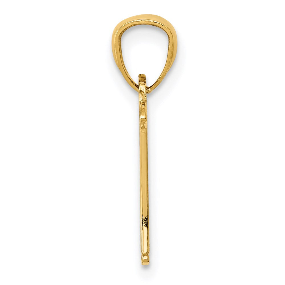 14k Gold Polished Cut-out Giraffe Pendant