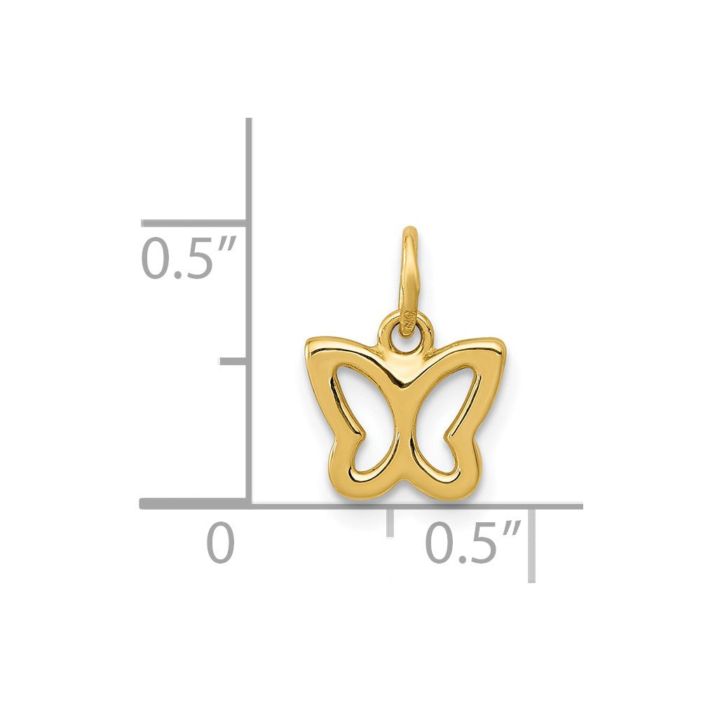 14k Polished Butterfly Pendant