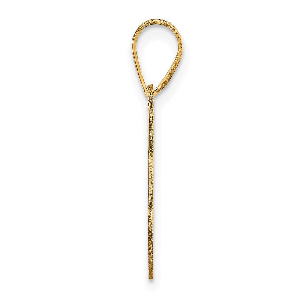 14k Polished Letter C Initial Pendant