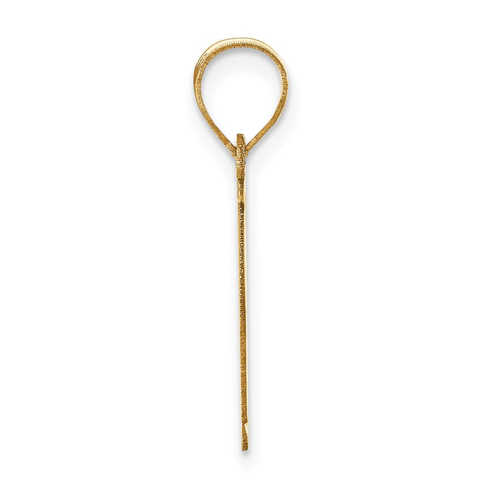 14k Polished Letter E Initial Pendant