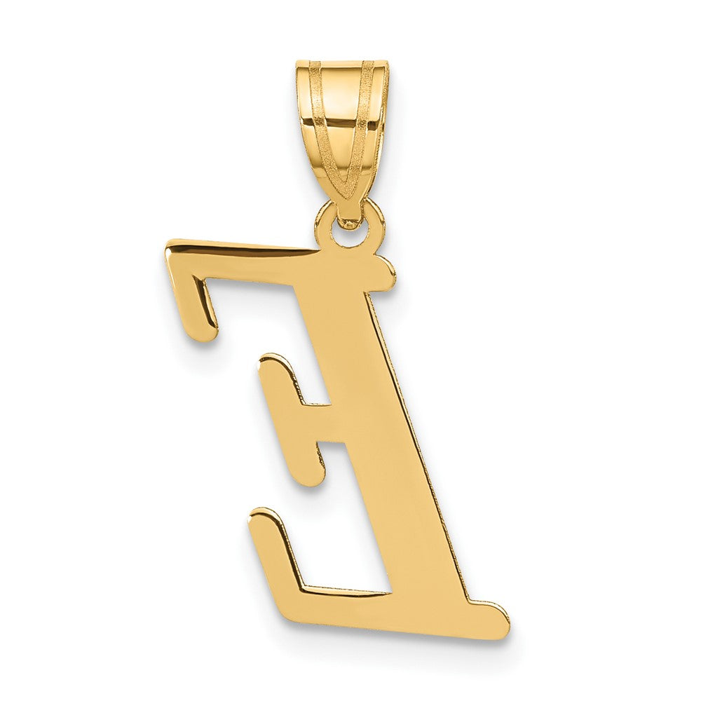 14k Polished Letter E Initial Pendant