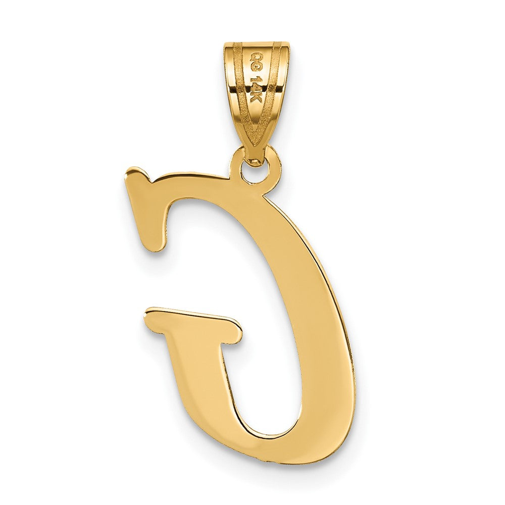 14k Polished Letter G Initial Pendant