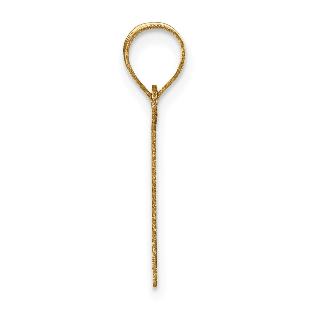14k Polished Letter I Initial Pendant