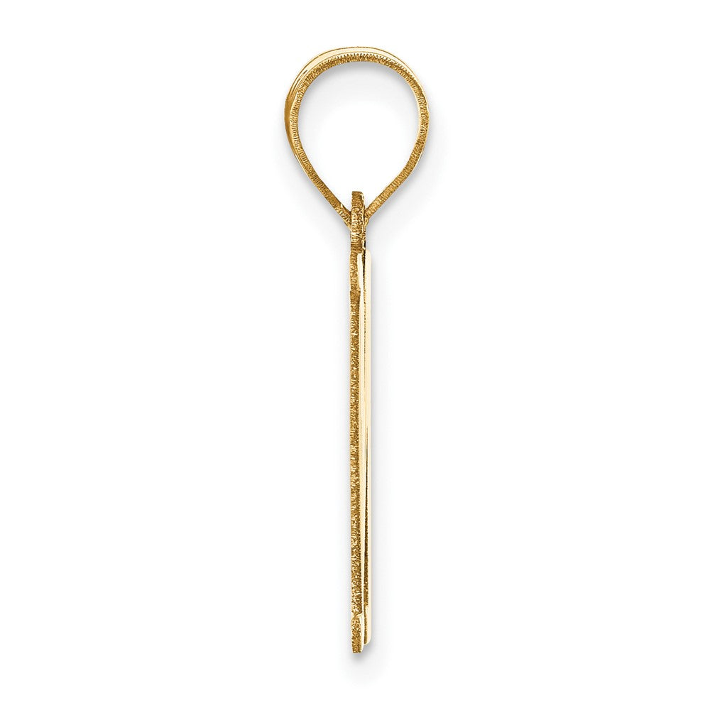 14k Polished Letter M Initial Pendant