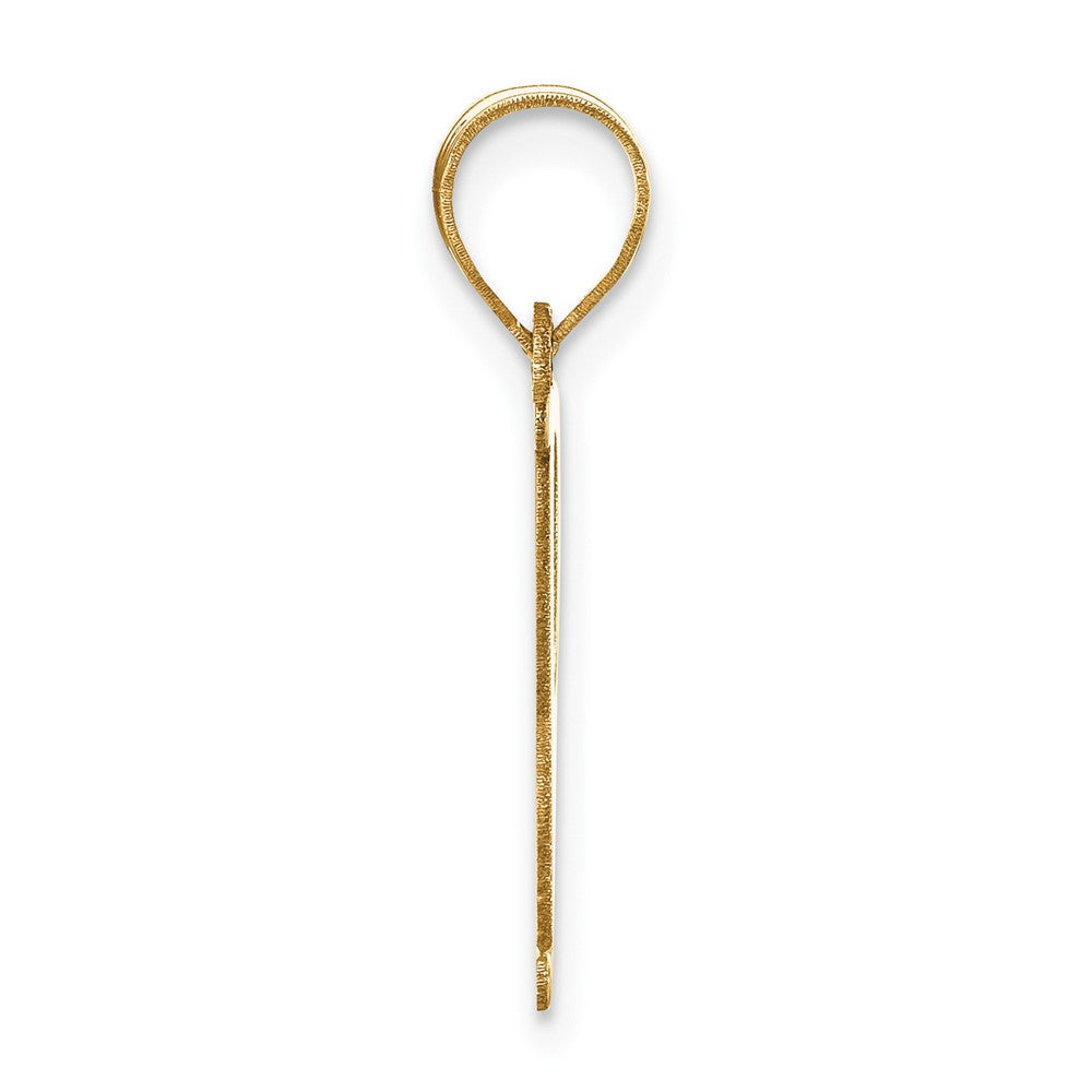 14k Polished Letter P Initial Pendant