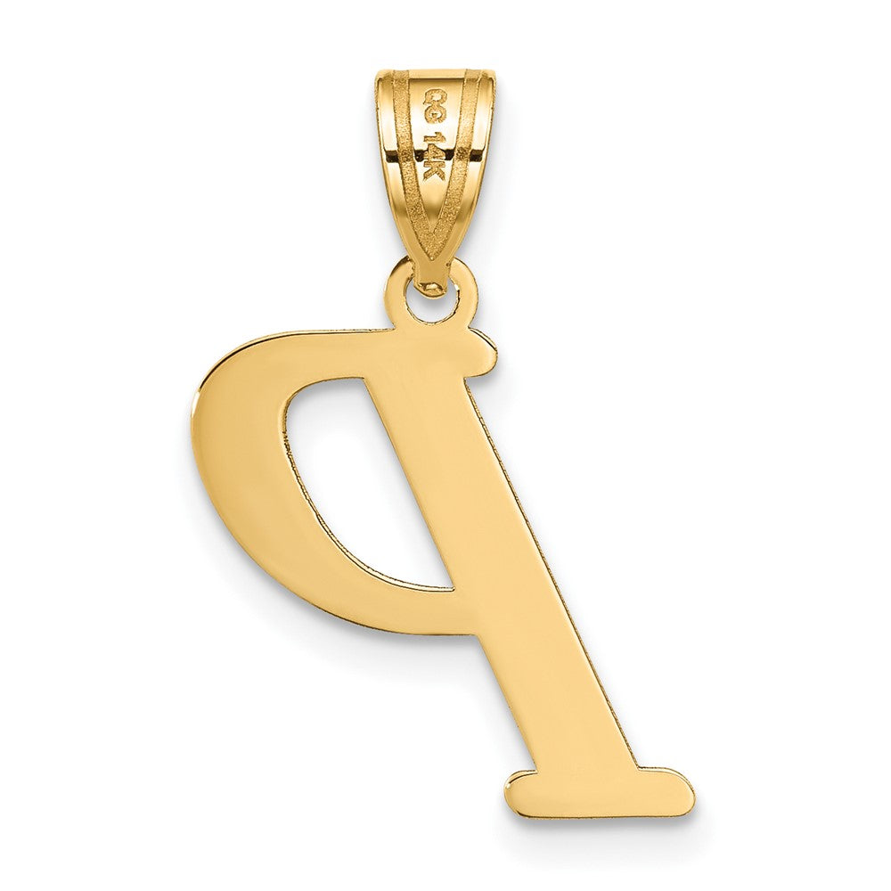 14k Polished Letter P Initial Pendant