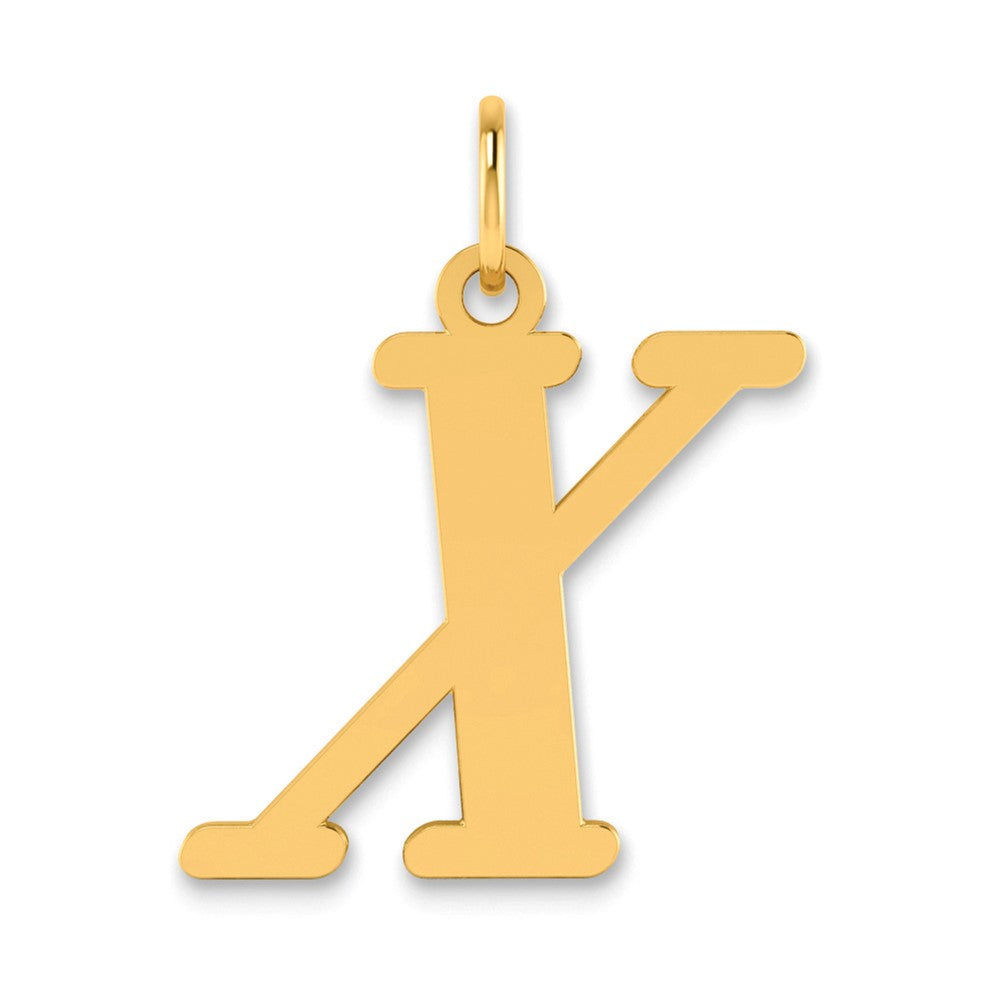 14k Polished Letter X Initial Pendant