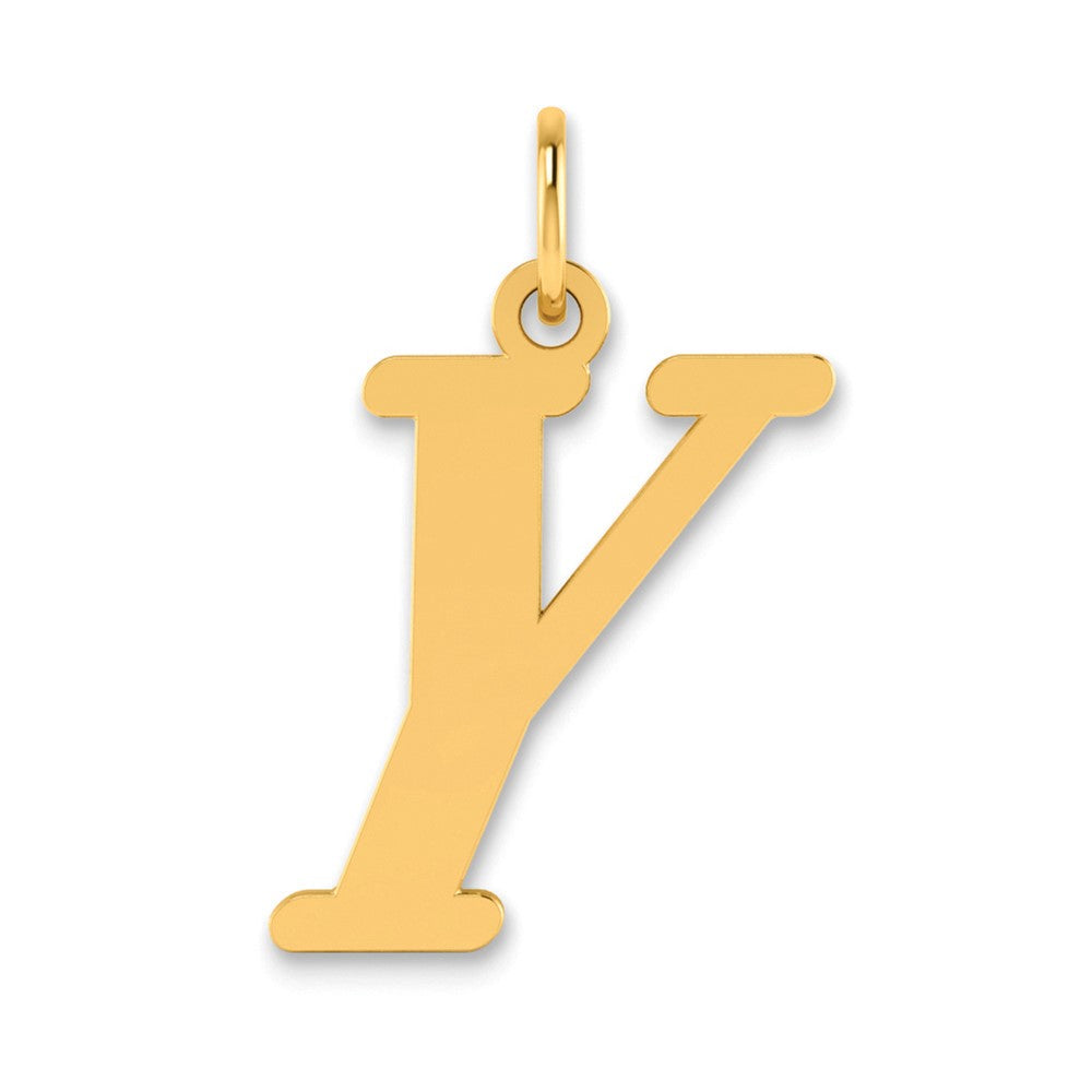 14k Polished Letter Y Initial Pendant