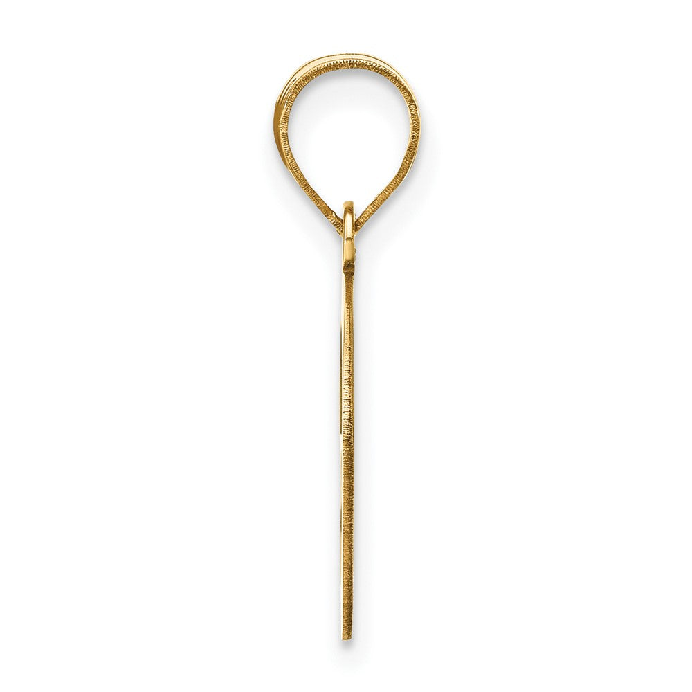 14k Polished Bubble Letter G Initial Pendant