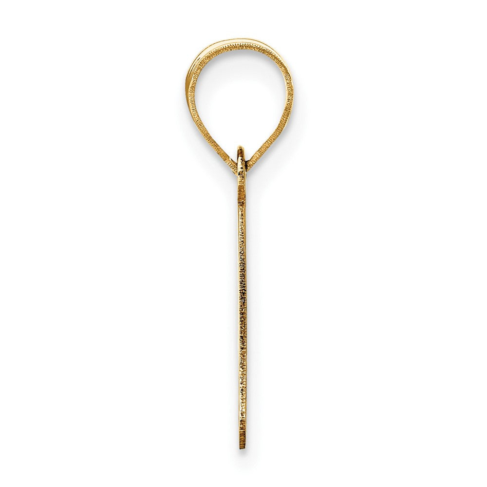 14k Polished Bubble Letter P Initial Pendant