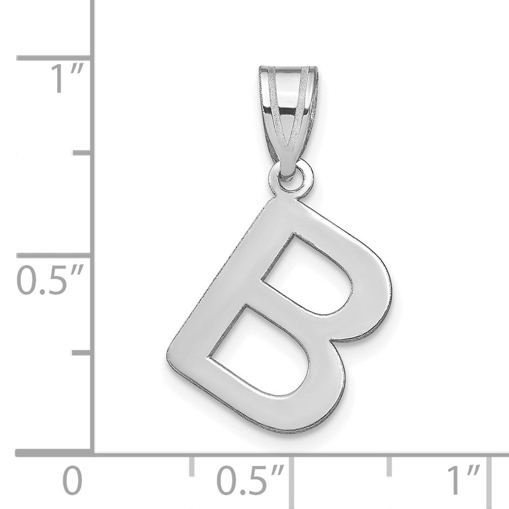 14kw Polished Bubble Letter B Initial Pendant
