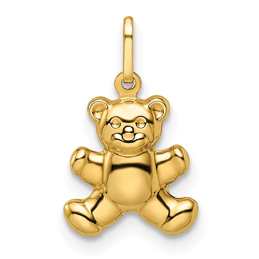 14k Polished Puffed Teddy Bear Pendant