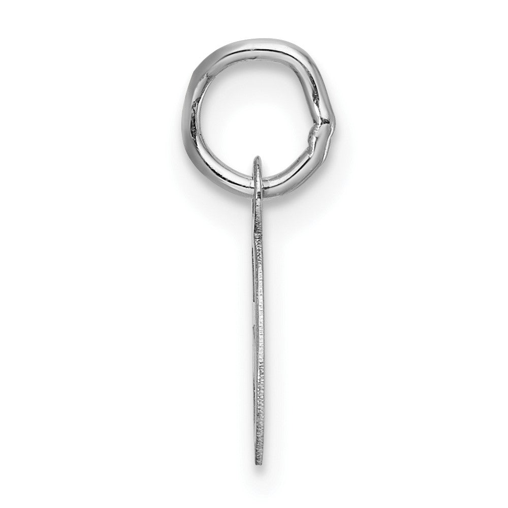 14k White Gold Small Script Letter G Initial Charm