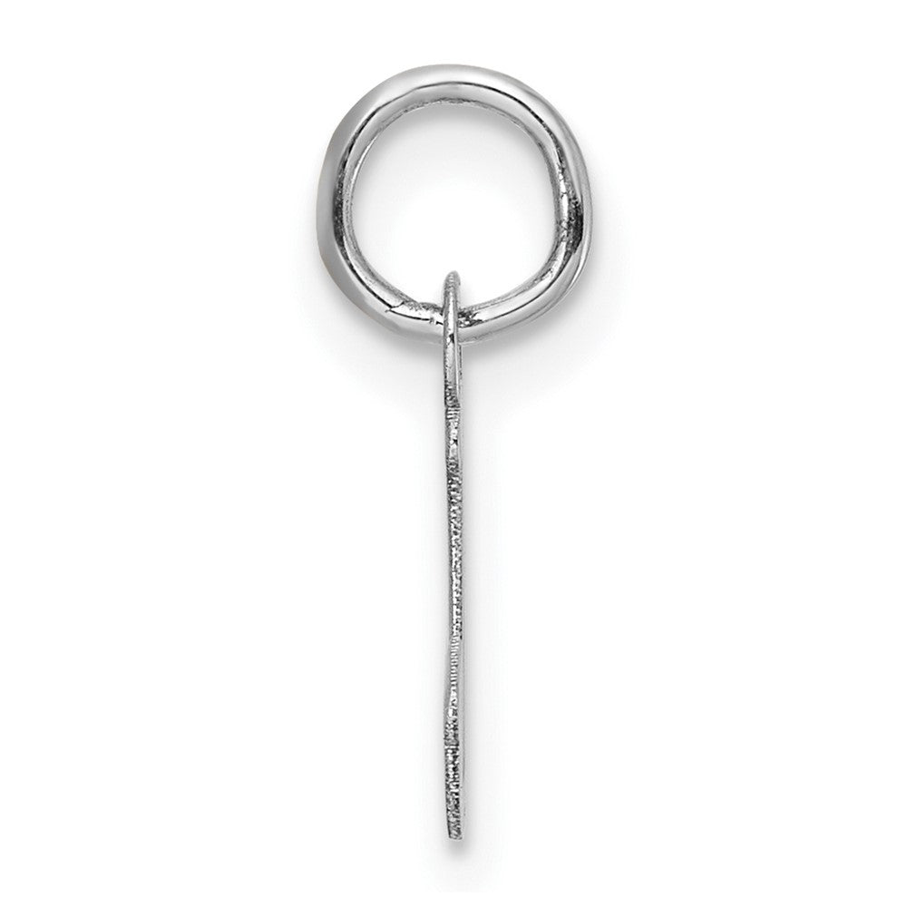 14k White Gold Small Script Letter J Initial Charm