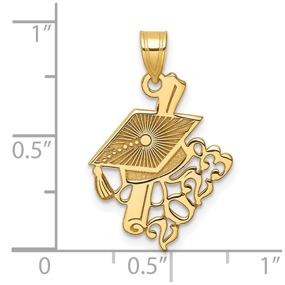 14K Graduation Cap and Slanted Diploma 2023 Charm
