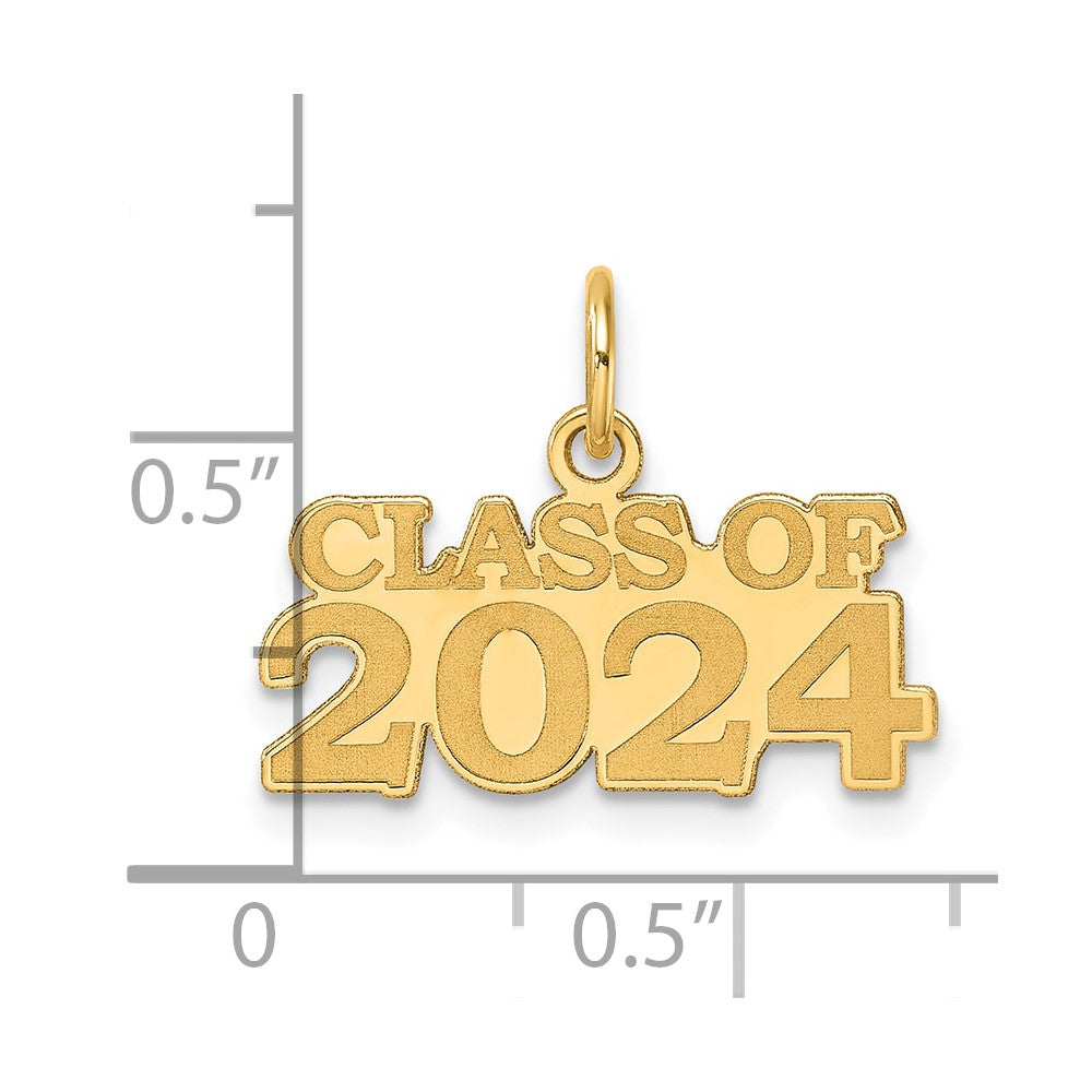 14k Polished CLASS OF 2024 Charm