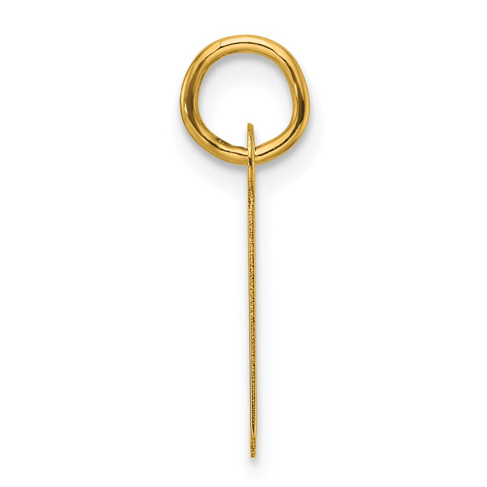 14k Slanted Block Letter A Initial Charm