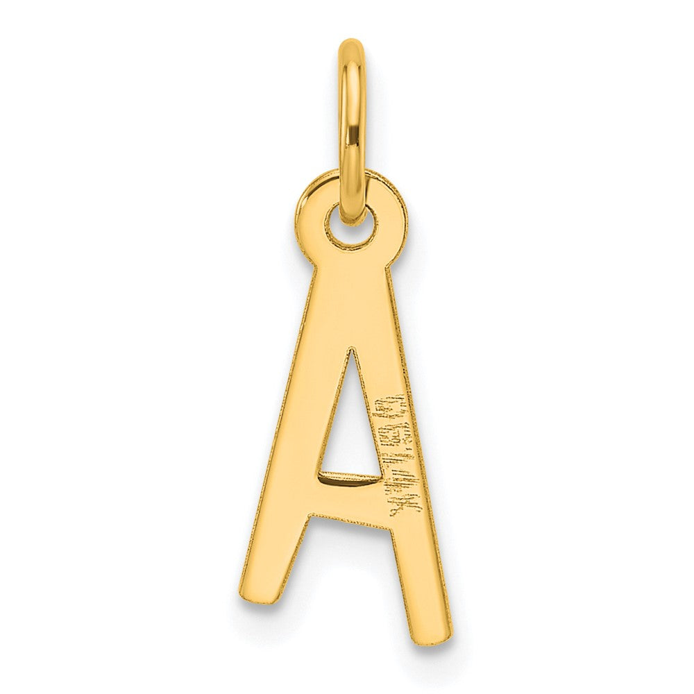 14k Slanted Block Letter A Initial Charm