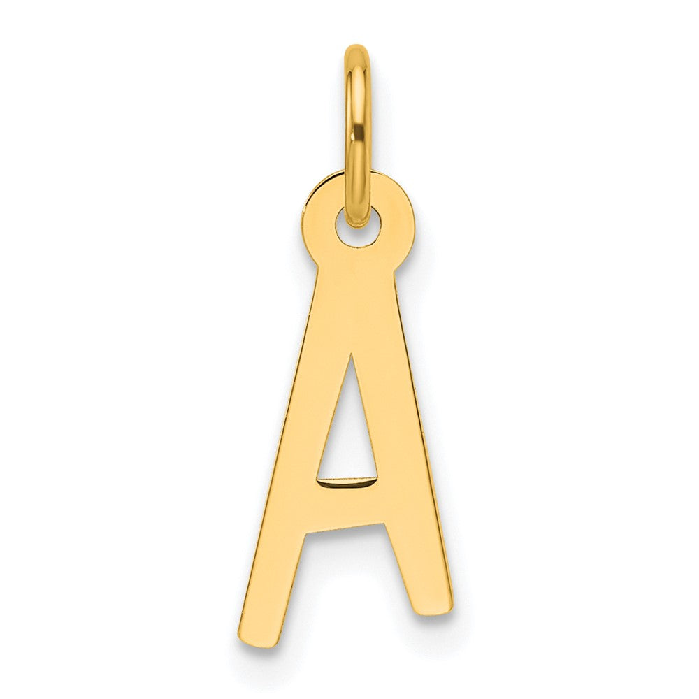 14k Slanted Block Letter A Initial Charm