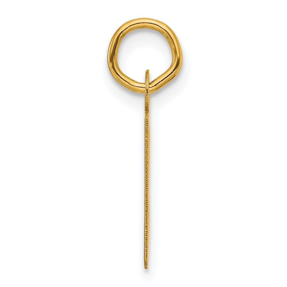 14k Slanted Block Letter B Initial Charm