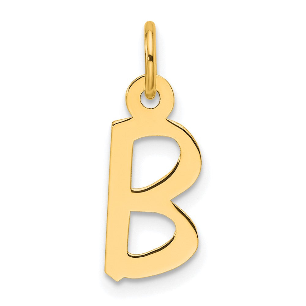 14k Slanted Block Letter B Initial Charm