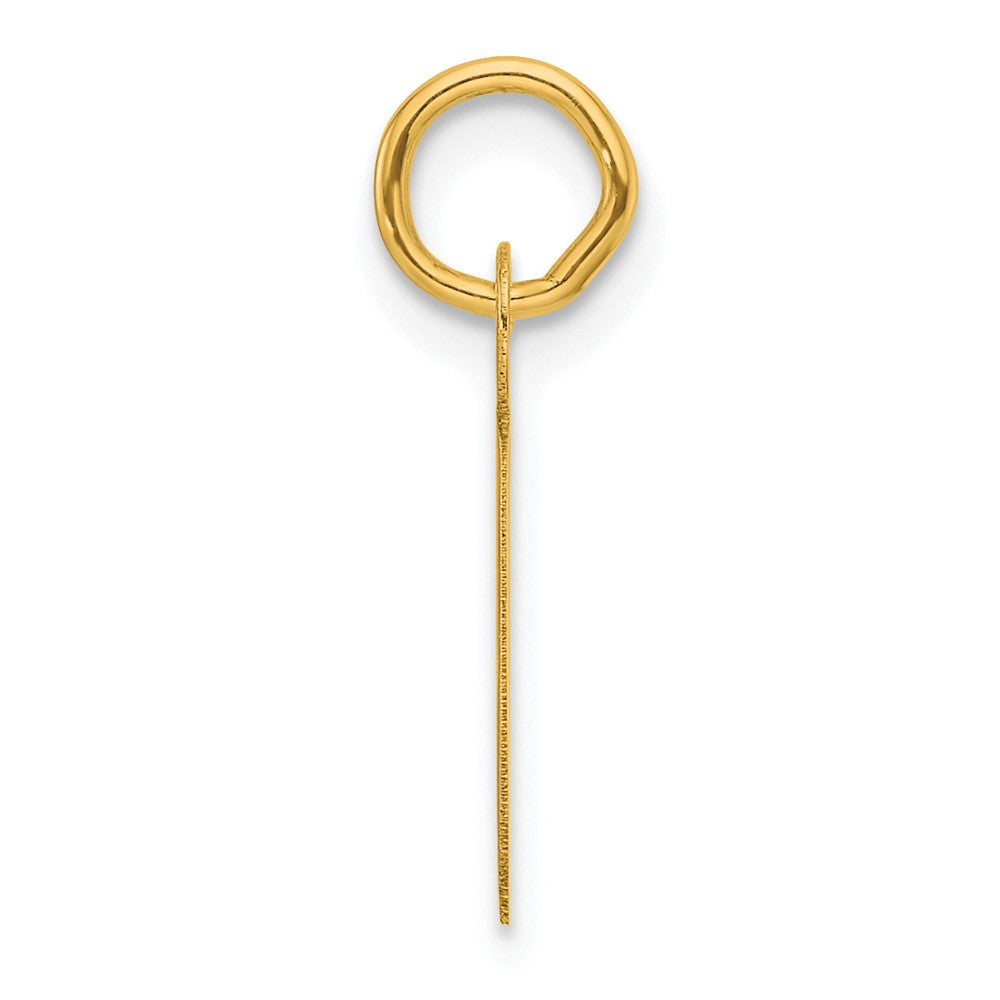 14k Slanted Block Letter C Initial Charm