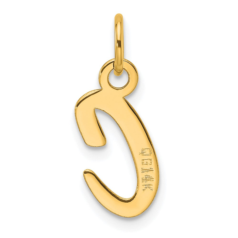 14k Slanted Block Letter C Initial Charm