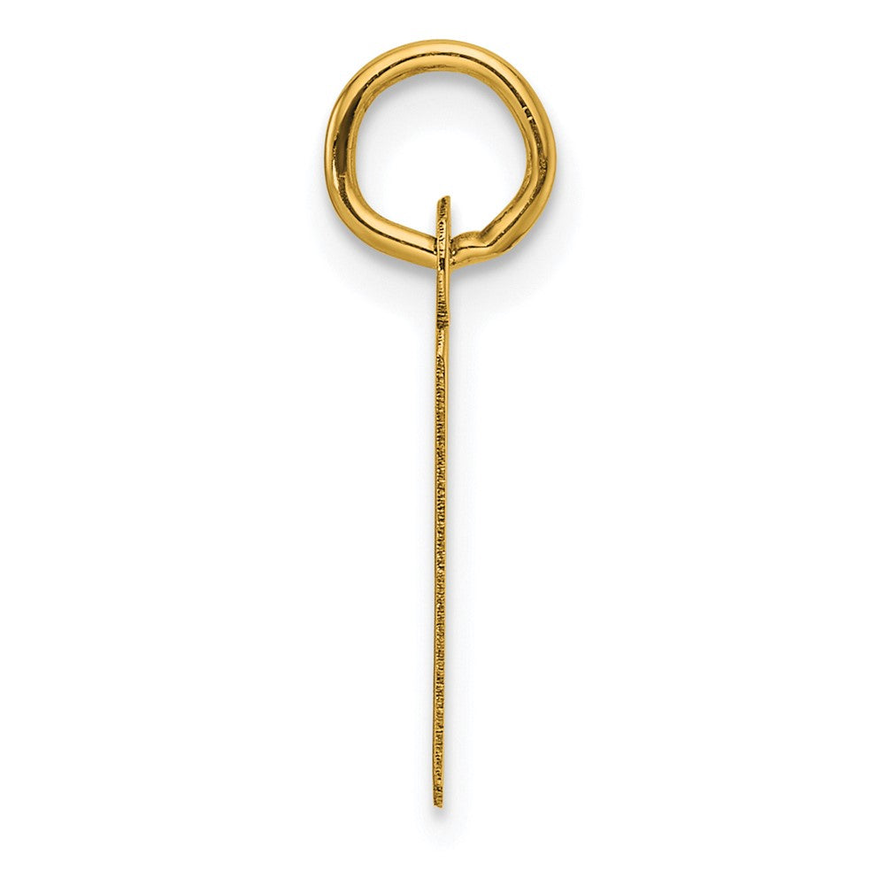 14k Slanted Block Letter D Initial Charm